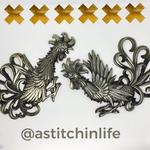 Japanese Metal Rooster Wall Decor